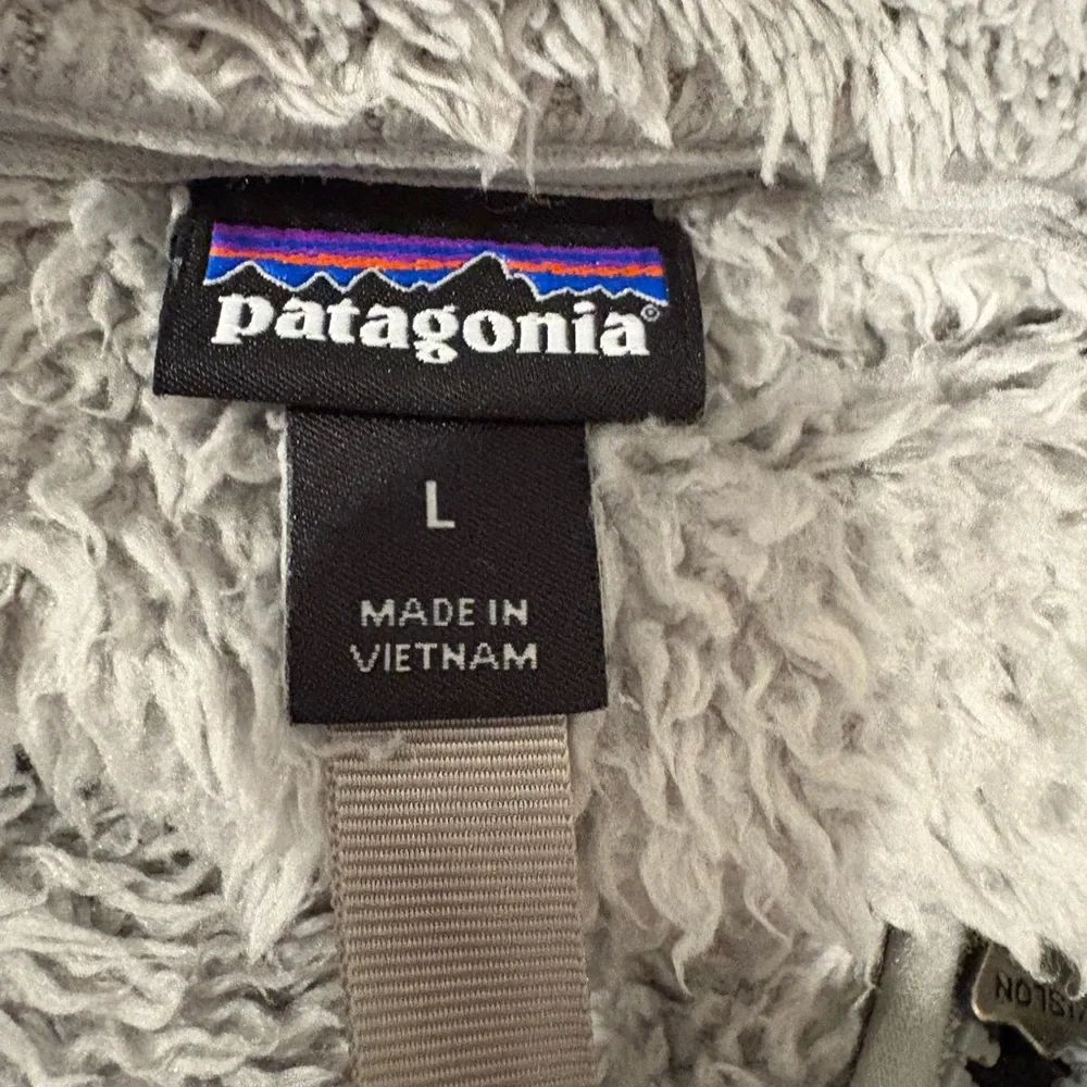 Grey Patagonia Fuzzy Zip Up Los Gatos Quarter Zip Size L - Picture 3 of 4